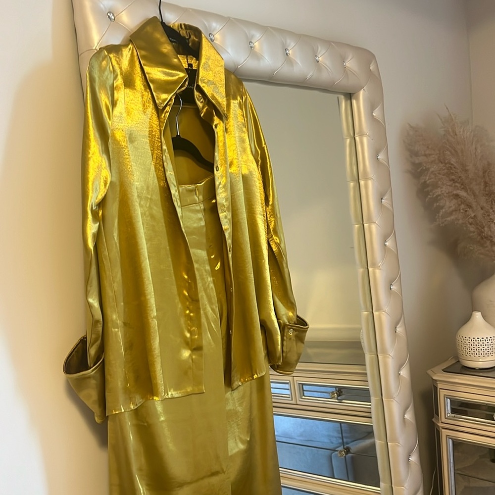 Two piece gold set.